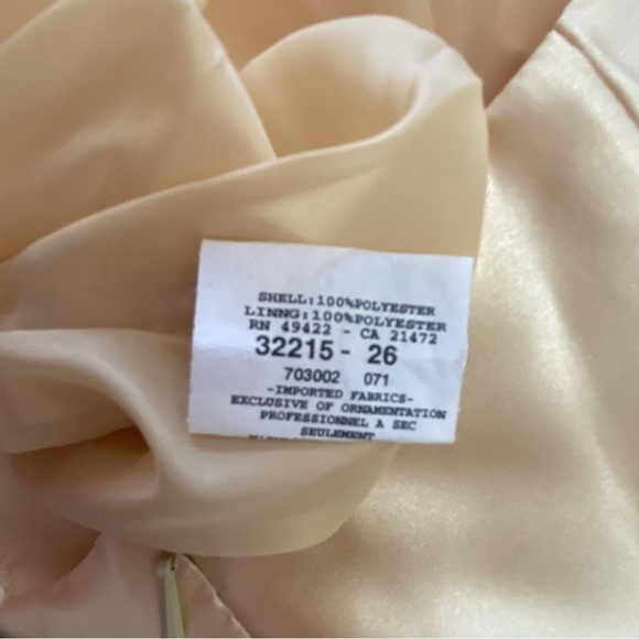 Jessica McClintock Gunne Sax stunning designer dress strapless gold sateen 11 - Picture 11 of 16